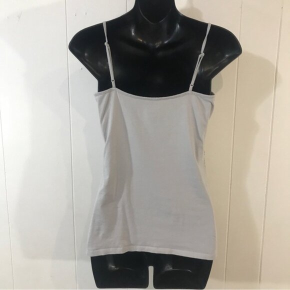 Ann Taylor Grey Knit Over Lay Grey Tank Top Size Small - Picture 2 of 3